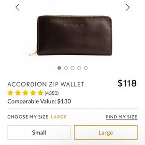 Portland leather large brown leather wallet